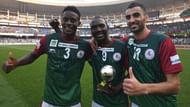 Akram Moghabi (right) was on the scoresheet again